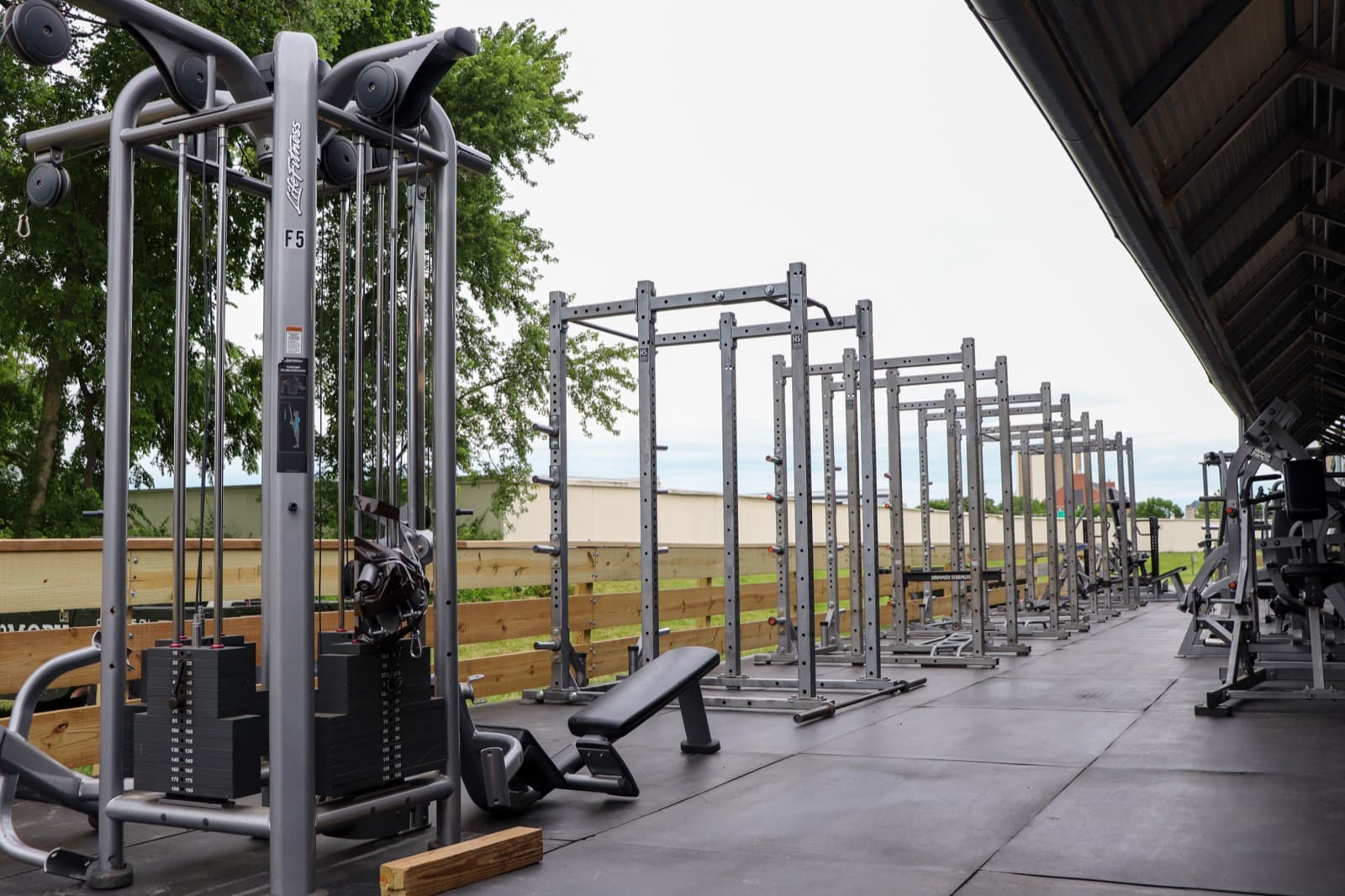 The Yard outdoor weight room