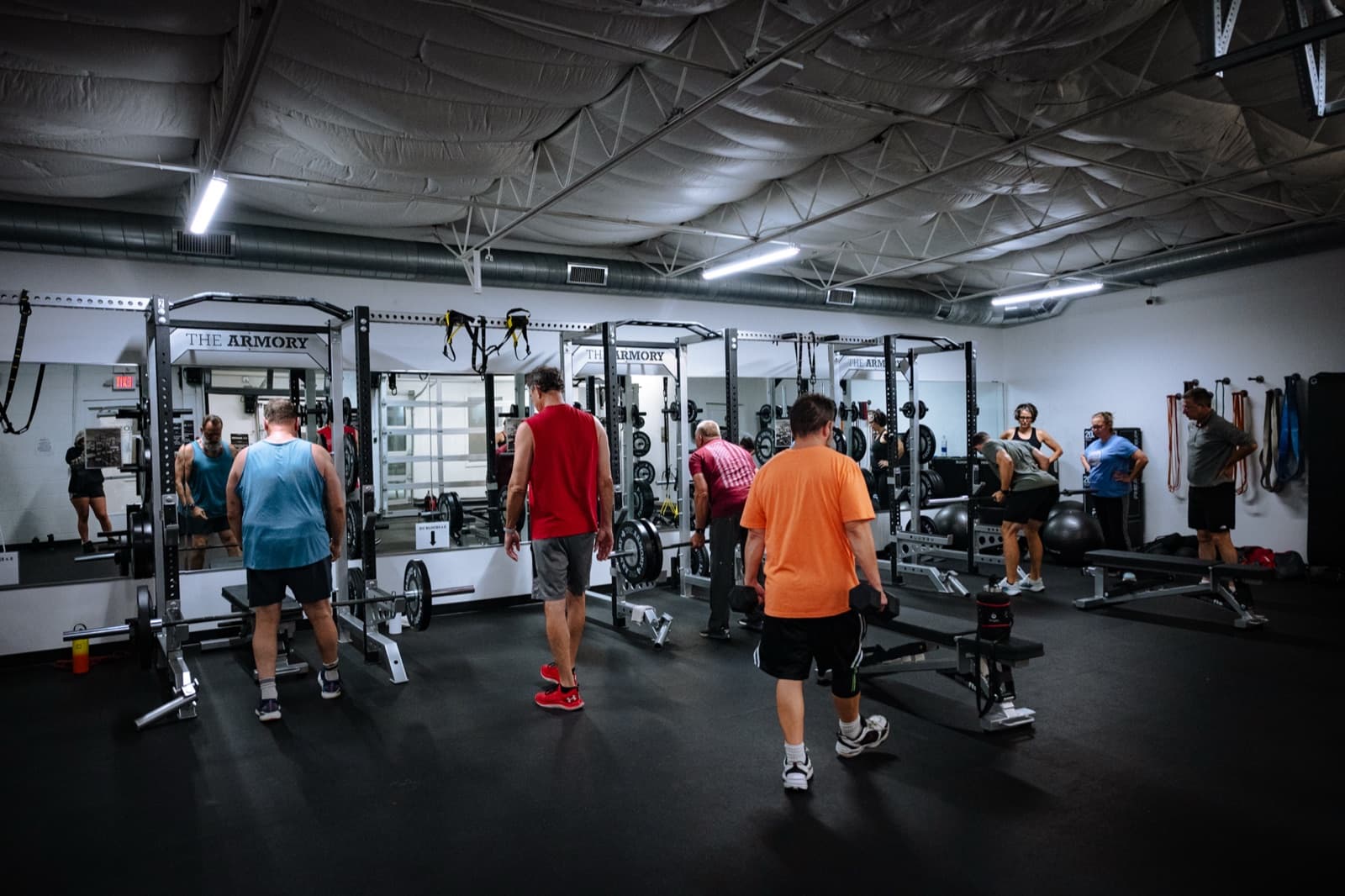 A group fitness session at THE ARMORY
